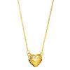 Collar de Corazón Escama de Dragón Estilo Similar de Puzuo Gold Shop Oro Brillante de 24K Proceso CNC Exquisita Cadena Versátil para Clavícula en Forma de Corazón Estéreo