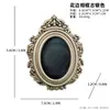 Ímã de Geladeira Moldura de Foto Oval Estilo Europeu Criativo DIY Tridimensional Oco Ímã Renda Retrô Moldura de Foto de Mesa