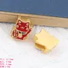 Estilo Chinês Criativo Ping An Fu Borboleta Gato da Sorte Pingente Liga Eletrodepositada Ouro Areia Pulseira joiasdiy Acessórios Lote