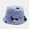 Otoño e invierno Nuevo gorro de pescador de estrella de cinco puntas de felpa engrosada para mujer Moda de tendencia de Internet Sombrero de cuenca cálido Sombrero casual para el sol