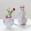 Casa de producto nuevo viento silencioso molienda áspera rojo degradado flor de calabaza de seda burbuja vidrio al por mayor porche jarrón para el hogar
