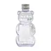 Botella de Jugo Forma de Oso Mascota Transparente Desechable Plástico para Jugo de Leche