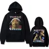 Tamaño Europeo TransfronterizoSudadera con Capucha de Hip Hop del Rapero Tupac 2Pac Moda Masculina H