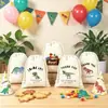 Bolsita de Algodón Lino Tema de Dinosaurios con Cordón Transfronteriza gracias Fiesta de Cumpleaños Infantil Bolsita para Dulces