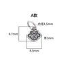 Plata Pura S999 Lindo Campanilla Gato Kitty Flor de Durazno Hongo Abeja Tarro de Miel Delfín Deseoso DIY Accesorios de Plata