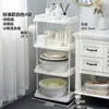 Estante de Almacenamiento para Baño Organizador de Cubo de Agua para Lavadora Estante de Repisa para Lavabo de Inodoro Baño de Plástico de Pie de Tres Niveles
