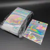 Bolsa Sellada Anti-Olor, Bolsa con Cierre Plano, Bolsa de Película de Poliéster de Colores Arcoíris Holográficos, Bolsa de Empaque, Bolsa para Empaque de Brillo de Labios