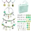 Conjunto de pulseiras de miçangas para crianças, venda quente transfronteiriça, kit DIY para meninas, brinquedo, cor deslumbrante, conjunto de quebra-cabeça de cristal