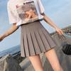 Verano Nueva Falda Plisada Ajustada Antideslizante Falda Corta Falda A-line Estilo Japonés Estilo Universitario Color Sólido Falda Media para Niña