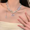 Collar de cuentas con diseño de hada y flores de estilo coreano, estilo suave y veraniego, con cadena de clavícula y accesorios para mujer.