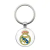 Llavero con Emblema de Equipo de Fútbol Europeo de la Copa Mundial Transfronteriza Colgante de Piedra Preciosa Time Royal Barcelona Manchester United Colgante