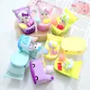 Gato de Dibujos Animados Tridimensional de Color Sólido Accesorios de Resina Hechos a Mano para Coche DIY Llavero Adornos Pequeños para Coche Colgante para Bolso