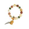 Pulsera de Cuentas de Oración Bodhi Multitesoro Natural Multibendición, Colgante de Mascota Lindo Reductor de Edad Estilo Bosque, Adorno de Mano Unisex para Pareja