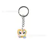 Llavero Colgante de Dibujos Animados de Unicornio Goma Suave de PVC Pequeño Regalo Llavero Lindo Souvenir Colgante para Bebé