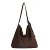 Bolsa Tote Plissada de Grande Capacidade para Mulheres 2025 Outono Nova Retro High-End Casual Versátil Bolsa de Ombro Único Axila