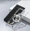 Funda de Teléfono Móvil Transparente Todo Incluido 16 para Apple Iphone15/16/17Promax, Azul Pequeño Floral Magnético de Succión