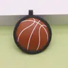 Llaveros creativos de cuero PU multicolor para baloncesto, fútbol, béisbol, tenis, colgantes de llave deportivos al por mayor