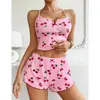 2026 Amazon Moda Íntima Feminina Verão Atacado Camisola Estampada Lingerie Pijama Conjunto de Dormir Atacado