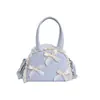 Bolso Nuevo Macaron Mini Bolsa para Labiales para Mujer Lindo Lazo Bolso tipo Concha para Hombro Bolso Cruzado