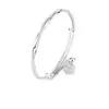 Pulseira de Prata 9999 Autêntica Pura Sino da Fortuna Mobius para Mulheres, Anel de Prata Único Push-Pull, Presente para Melhor Amiga ou Amiga