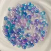 Flor de Flor de Cinco Pétalos de Acrílico Jelly de Dos Tonos Color Plateado 12mm Accesorios para el Cabello Estilo Antiguo DIY Pasadores Cuentas Sueltas Material Accesorios Adornos