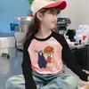 Camiseta Interior Térmica de Polar para Niñas, Nuevo Estilo Otoño/Invierno 2026, Camiseta de Manga Larga Raglán, Top Cálido para Bebé Niña