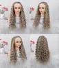Perucas de Cabelo Cacheado de Comprimento Médio para Mulheres Europeias e Americanas, Perucas Sintéticas Cacheado Profundo de Seda de Gelo, Faixas de Cabelo Atacado, Perucas de Cabelo Cacheado Pequeno