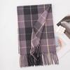 Bufanda de Cuadros para Mujer, Imitación Cachemir, Nuevo Estilo Otoño e Invierno, Chal Retro Engrosado Estilo Británico, Tacto de Alta Gama, Cálido y Atmosférico
