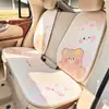 Almofada Azul para Cadeirinha de Carro Urso e Coelho Desenho Animado Seda de Gelo Respirável Almofada Refrescante para Cadeirinha de Carro Universal para Todas as Estações Decoração de Interior de Carro Almofada de Assento