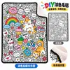 Manta de Siesta con Graffiti Engrosada de Lana de Cordero Venta Caliente Transfronteriza Manta para Niños DIY Doble Cara Creativa Hecha a Mano Manta para Colorear