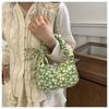 Bolsito Floral para Mujer 2024 Primavera y Verano Nuevo Estilo Fresco Elegante Casual Bolso Vestido Plisado Correa de Hombro Bolso de Mujer