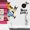 Novo XH7237 desenhos animados adesivos de parede bonito animal família sala de estar sofá fundo adesivos decorativos adesivos do quarto das crianças
