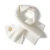 Bufanda Pequeña de Punto Nueva para Mujer, Estilo Coreano Otoño e Invierno, Color Sólido Versátil, Cálida y Conveniente, Calentador de Cuello Perforado con Flores Bordadas