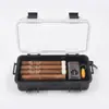 Humidor para Cigarros con Tapa Transparente y Forro de Madera de Cedro, al por Mayor de Fábrica, Portátil para Exteriores, Sellado, Impermeable, Caja de Viaje para Cigarros