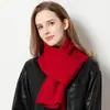 Cachecol Personalizado para Mulheres Inverno 100% Lã Pura Engrossado Quente Versátil Cor Sólida Estilo Coreano Estudante Cachecol Feminino Presente