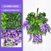 Artificial 10-leaf wisteria paisagem flor artificial flor de seda corredor ao ar livre teto plástico flor de seda arco rattan glicínias