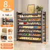 Sapateira de aço para casa, estante de armazenamento multicamadas de piso, organizador simples para hall de entrada, corredor e corredor, sapateira de ferro forjado