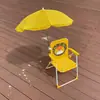 Silla de Playa Infantil Transfronteriza Silla Plegable Portátil para Exteriores Silla con Respaldo Parasol Simple Asiento para Bebé en la Costa Taburete