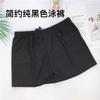 Bañador conservador negro puro para hombre, talla grande, para piscina, aguas termales, tipo bóxer, suministro directo de fábrica