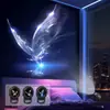 Lâmpada Atmosférica de Estrela do Mar Sonhadora Lâmpada de Projeção de Borboleta de Cristal Luz de Preenchimento de Fundo para Transmissão ao Vivo Decoração de Quarto de Menina Luz Noturna