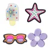 Acessórios para Sapato Clog de Praia de Verão Estrela do Mar Bola de Praia Cauda de Sereia Fivela de Sapato Decoração Fresca Estilo Férias