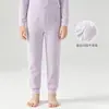 Calça térmica de algodão puro para meninas, não precisa usar calcinha, legging dois em um, antibacteriana 7A, calça fina e quente para crianças maiores, adequada para usar por baixo e como roupa de dormir