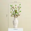 Jarrón Cerámico de Forma Irregular con Tacto Natural, Diseño de Nicho, Lujo Ligero y Sensación de Alta Gama, Adecuado para Sala de Estar, Entrada, Mesa, Decoración de Arreglo Floral Interior