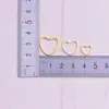 Pendientes de anillo de cobre con forma de corazón de melocotón de latón multicolor electrochapado de 9 * 9.5 mm, colgante de collar, accesorios de joyería para equipaje