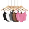 Verano 2022 Nuevo Europeo y Americano ins Color Sólido Fondo Trapezoidal Sin Mangas Spice Girl Hueso de Pescado Pequeño Top Camisola