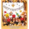 Ins Juego de Globos para Decoración de Cumpleaños Niños Niñas Fiesta de Cumpleaños de Bebé Accesorios para Disfrazar Escena