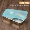 Caja de Almacenamiento de Alimentos de Acero Inoxidable Lonchera Caja Bento Contenedor de Almacenamiento Plato para Condimentos Plato para Kimchi Salsa Caja Pequeña Compartimentada para Frutas y Verduras