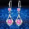 Nuevos pendientes largos de imitación de plata S925 con temperamento, gota de agua preciosa, pendientes de temperamento para mujer, pendientes, joyería para orejas, fabricantes, venta al por mayor