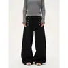 Calça de moletom larga estilo palácio retrô da moda com várias fileiras de botões, cintura elástica, corte solto e caimento fluido, adequada para homens e mulheres, perfeita para primavera e verão