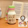 Nueva taza térmica de acero inoxidable 316 con temática de princesa rosa, diseñada para estudiantes y niñas, con un diseño simple y lindo, y un color blanco lechoso